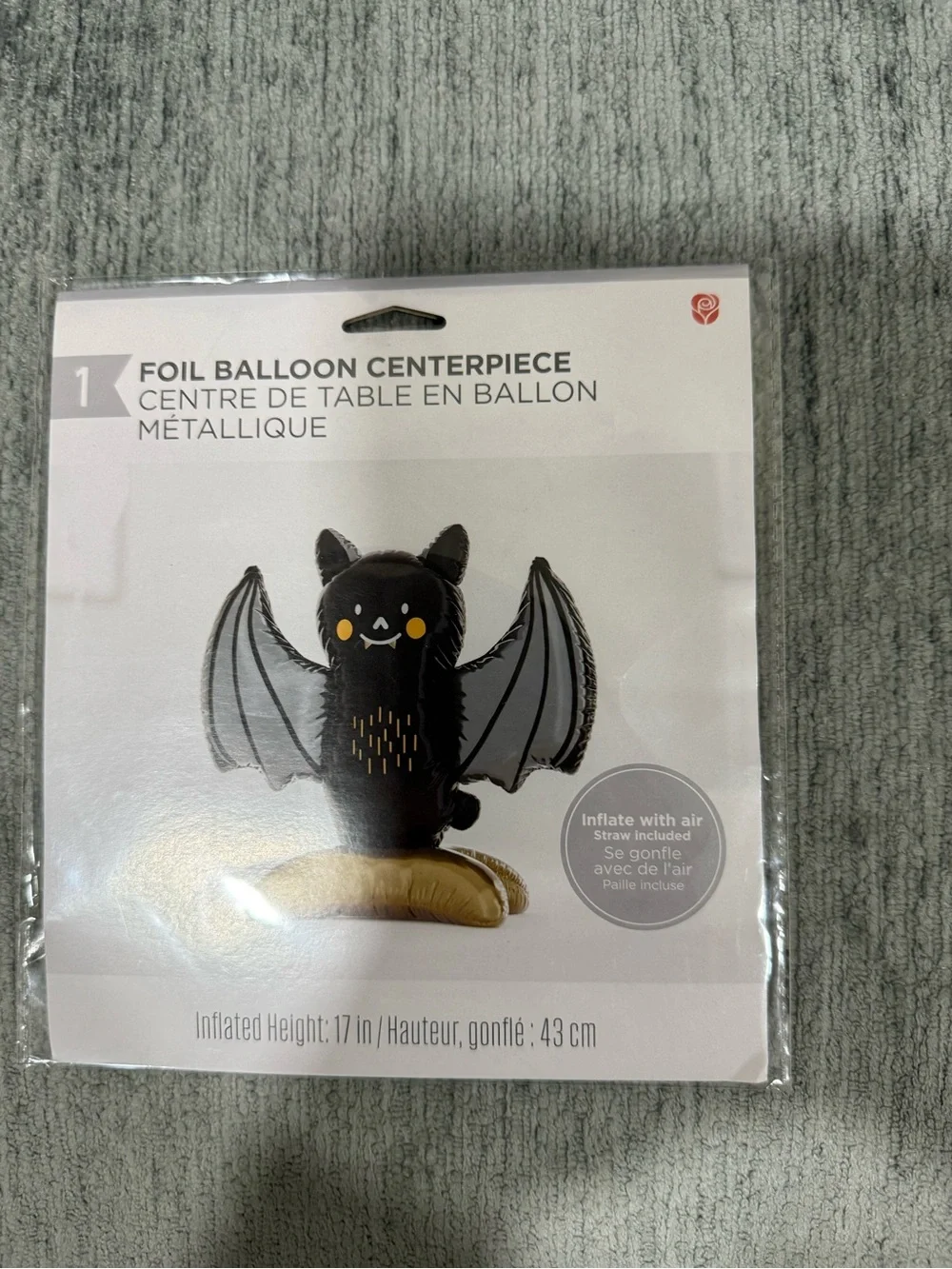 Halloween 4 Foil balloons centerpieces Pumpkin and Ghost, ghost, bat, and spider